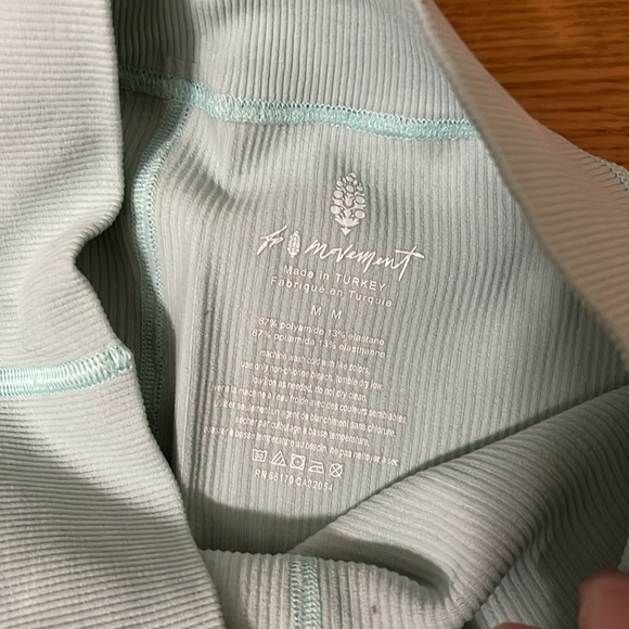 FP movement ribbed biker shorts size medium in mint - Picture 2 of 3